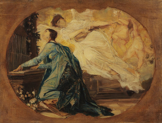 🎶 Orgelspelerska – Gustav Klimt (cirka 1891)