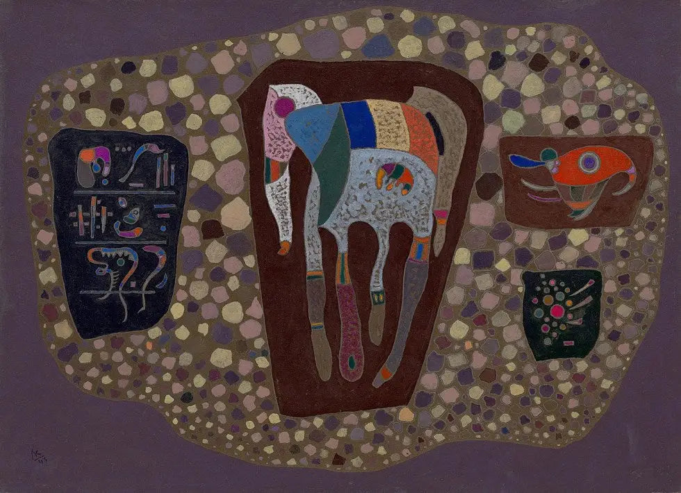 Reproduction du tableau « Fragments - Vassily Kandinsky » par Alpha Reproduction en peinture à l’huile