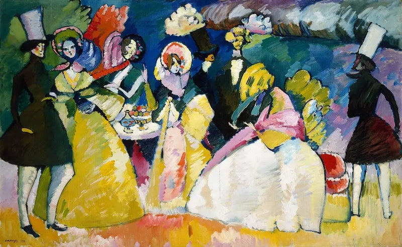 Grupp i crinoliner - Vassily Kandinsky