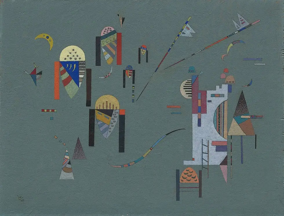 Reproduction du tableau « Accents verticaux - Vassily Kandinsky » par Alpha Reproduction en peinture à l’huile