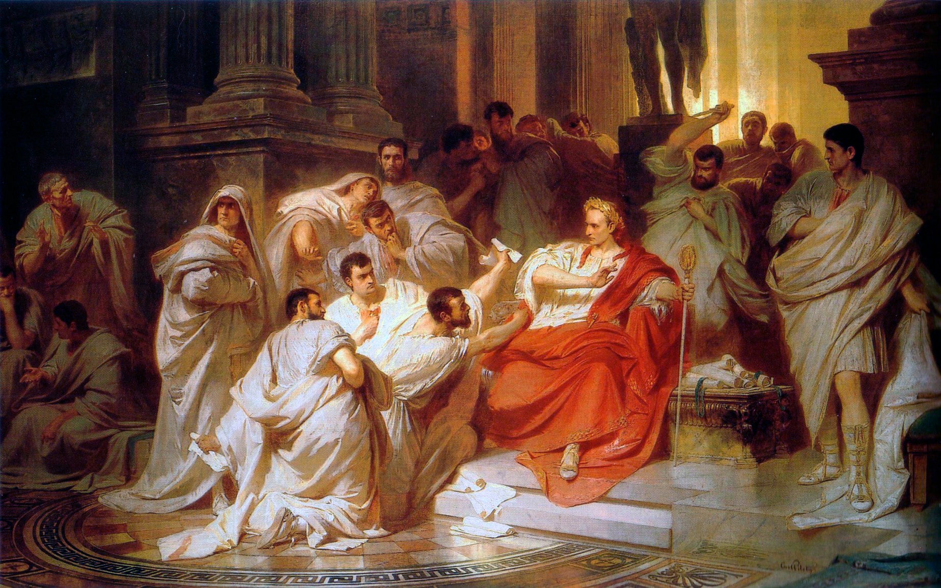 Le meurtre de César - Karl von Piloty