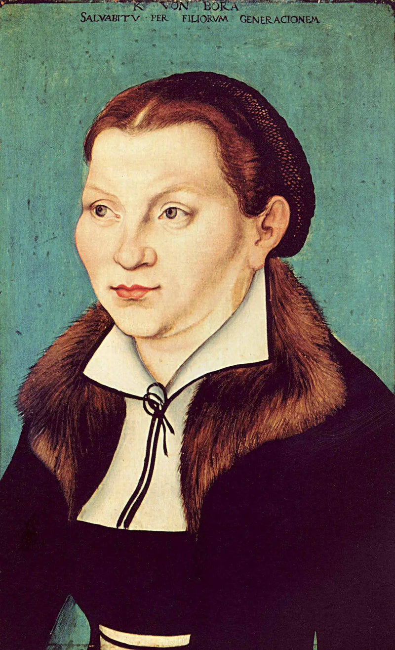 Porträtt av Katharina von Bora - Lucas Cranach den äldre
