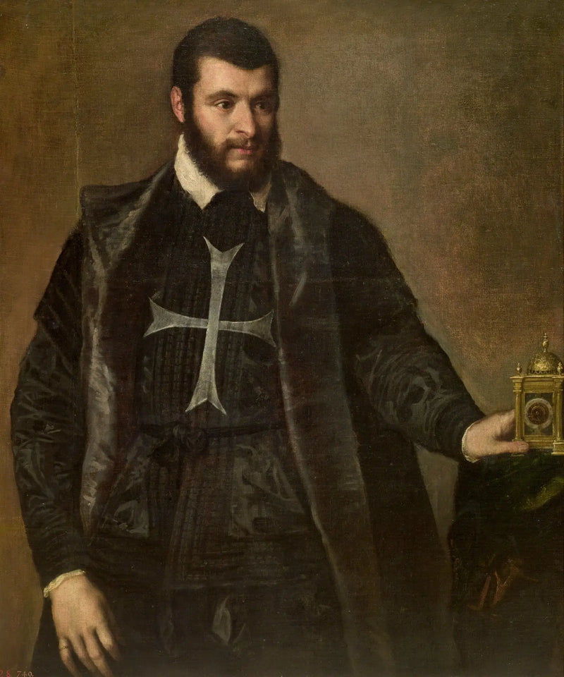 Riddare med ett klocka - Titian