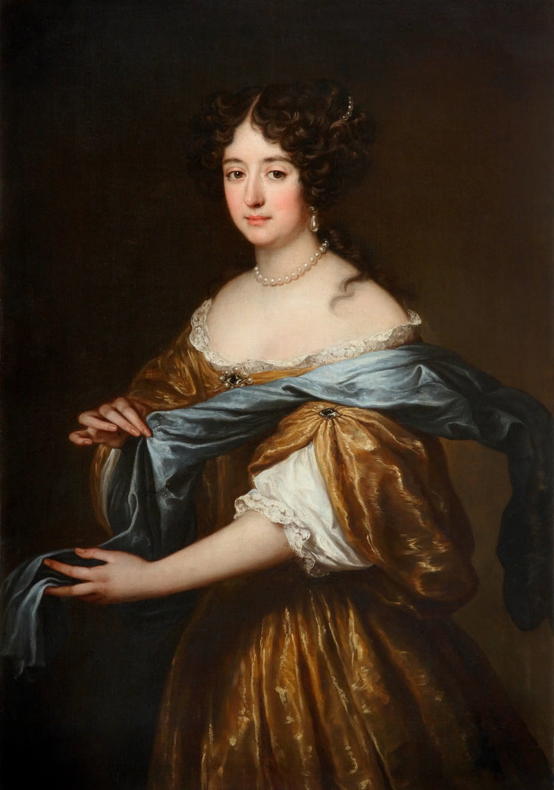 Porträtt av Konstancja Krystyna Wielopolska född Komorowska - Pierre Mignard