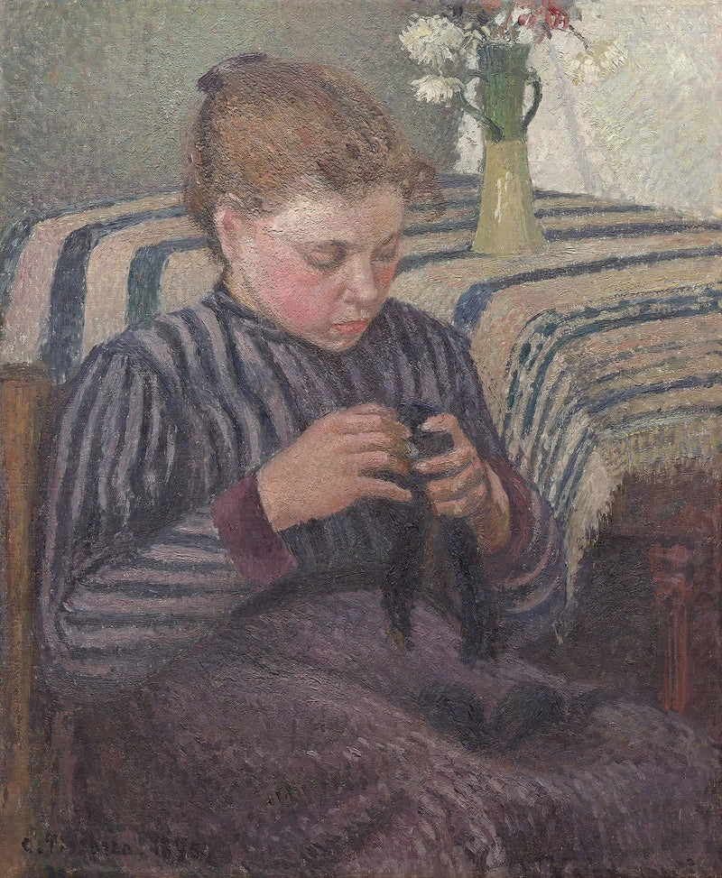 Reparerande kvinna - Camille Pissarro