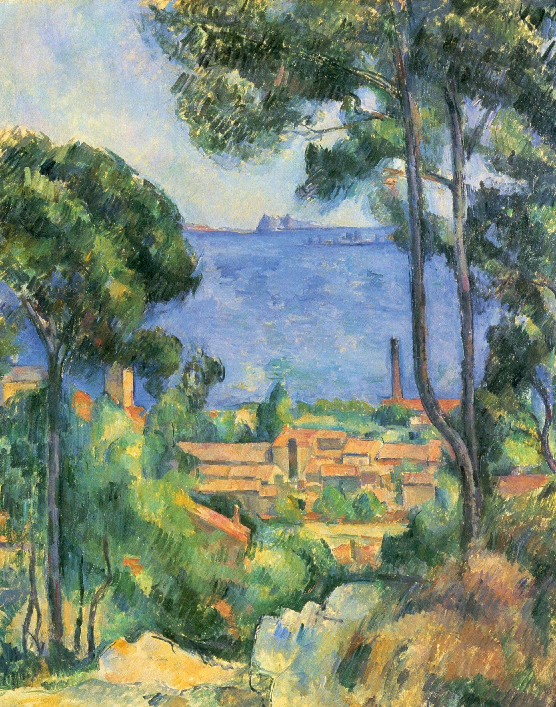 Utsikt över l'Estaque och slottet d'If - Paul Cézanne