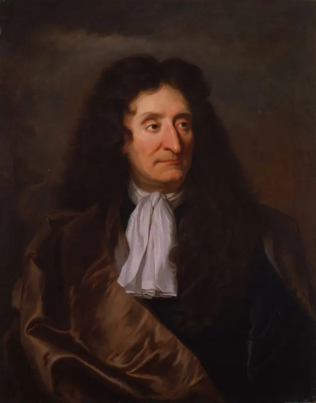 Porträtt av Jean de La Fontaine - Hyacinthe Rigaud
