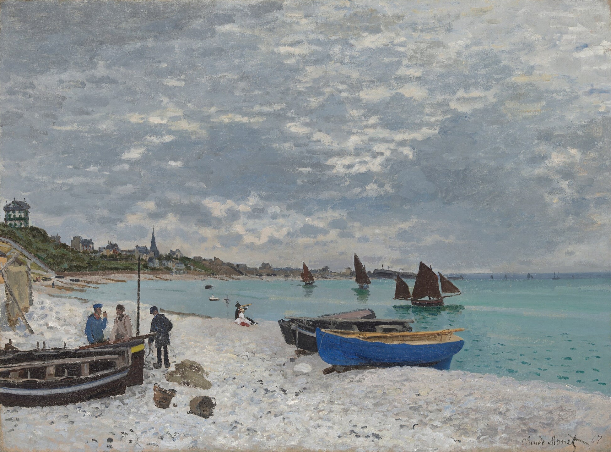 Stranden vid Sainte-Adresse - Claude Monet