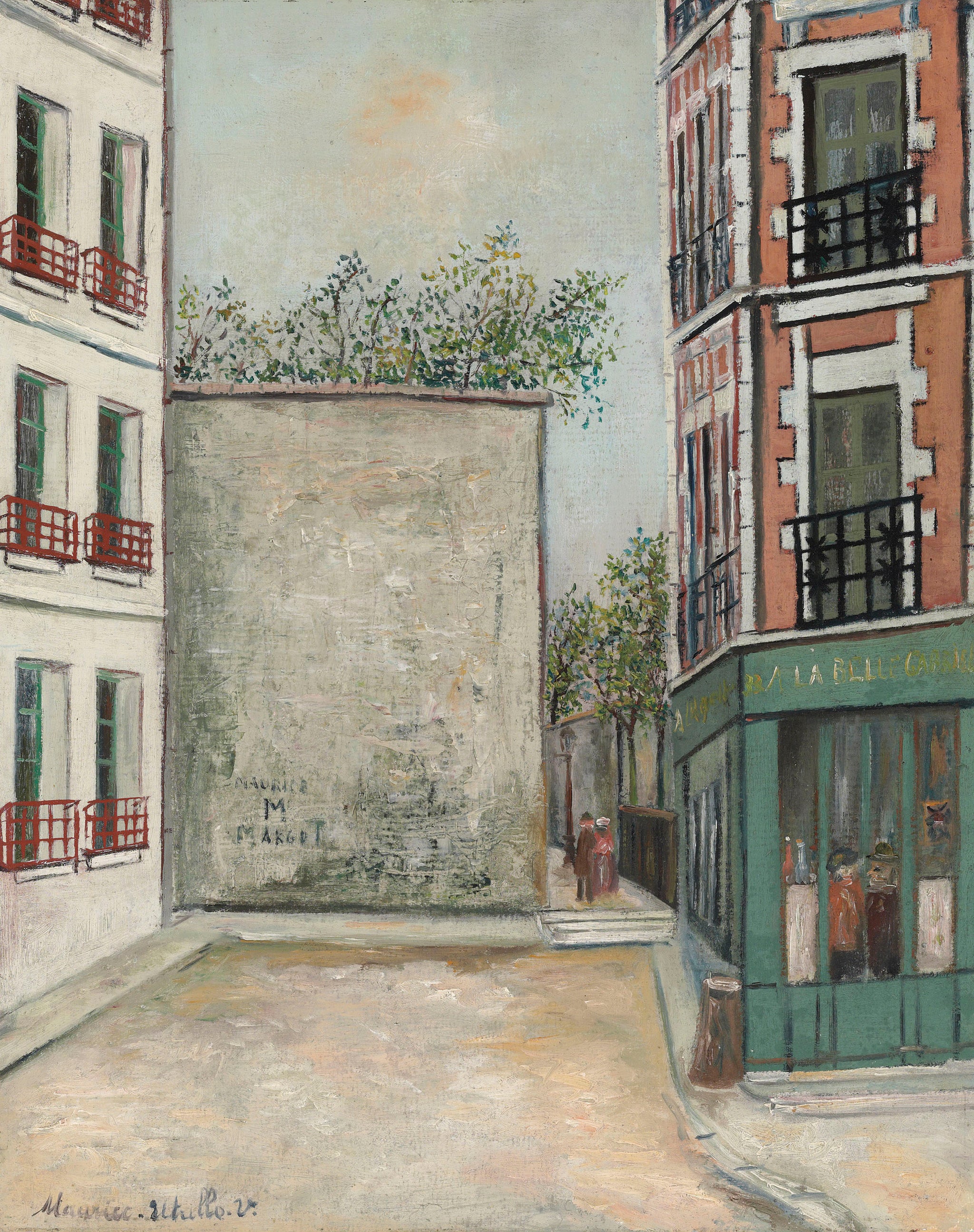 La Belle Gabrielle, rue Saint-Vincent, Montmartre - Maurice Utrillo