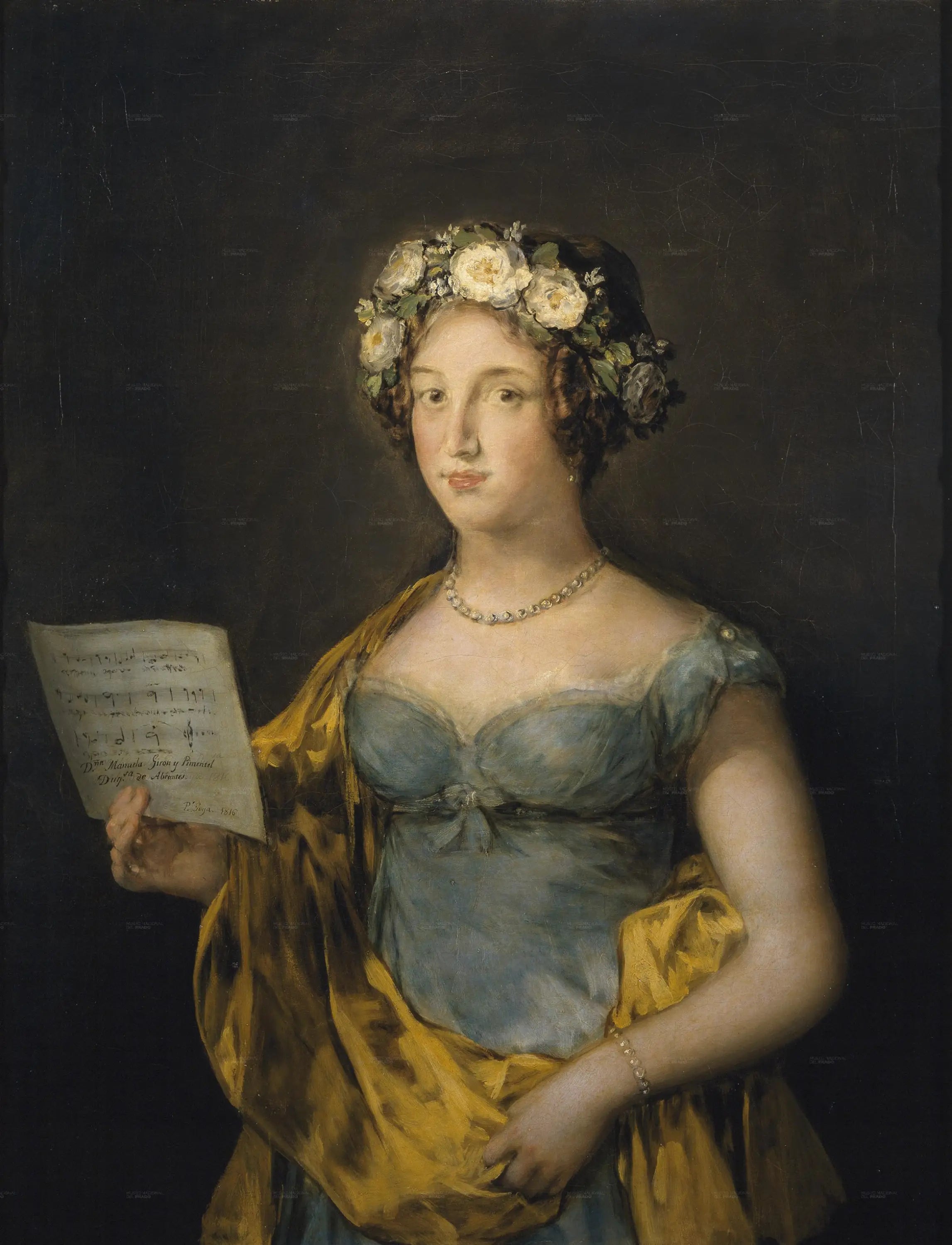 Reproduction du tableau « La Duchesse d'Abrantes - Francisco de Goya » par Alpha Reproduction en peinture à l’huile