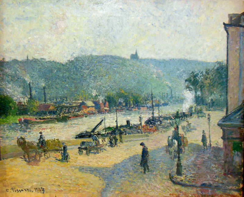 Kajerna i Rouen - Camille Pissarro