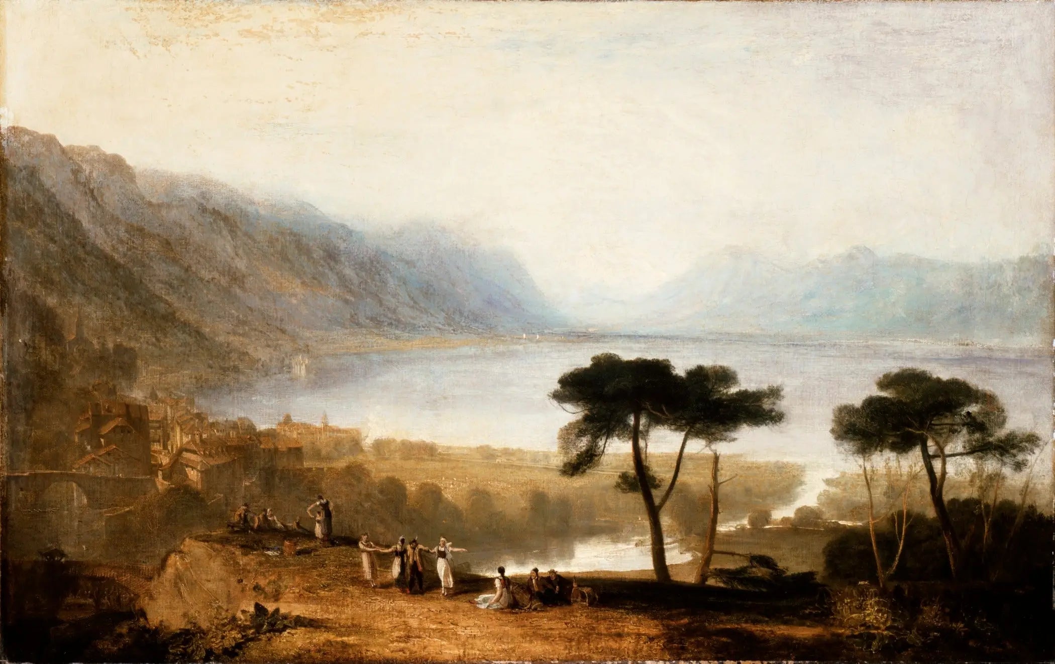 Reproduction du tableau « Lake of Geneva from Montreux - J. M. W. Turner » par Alpha Reproduction en peinture à l’huile