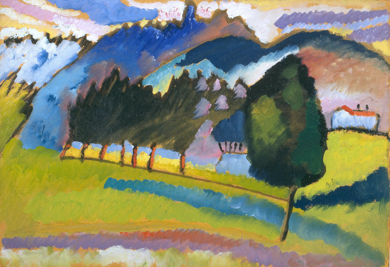 Landskap med böljande kullar - Vassily Kandinsky