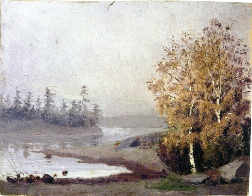 Reproduction du tableau « Paysage aux arbres et à l'eau - Edvard Munch » par Alpha Reproduction en peinture à l’huile