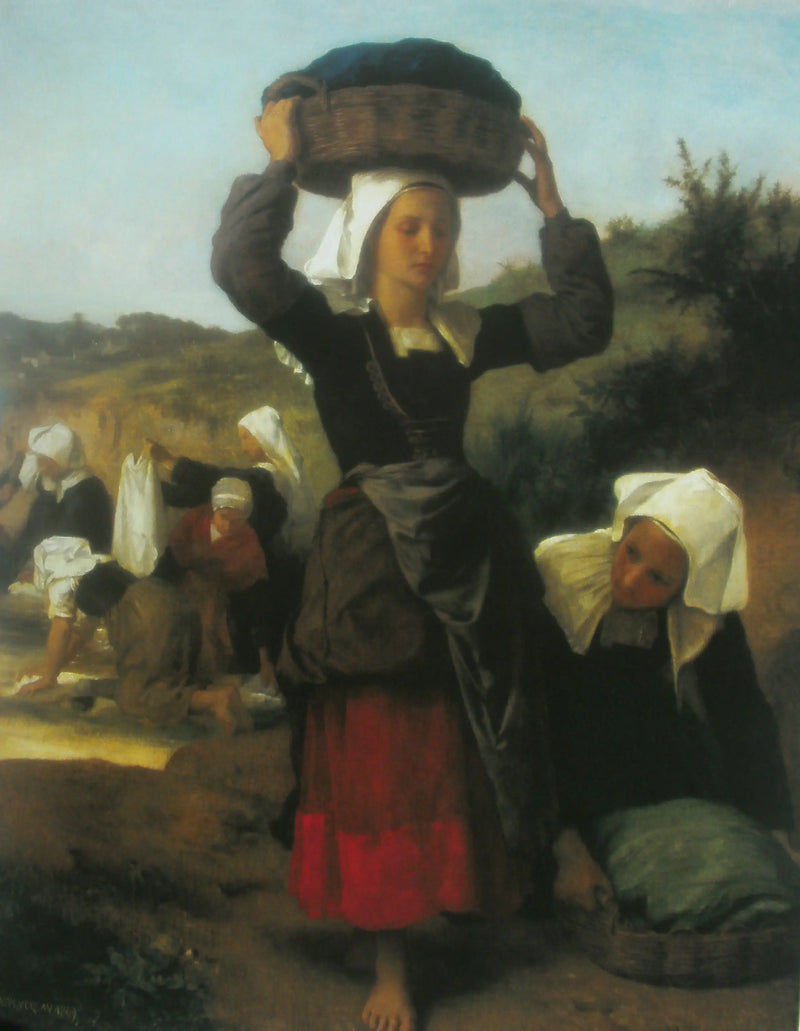 Tvättande kvinnor från Fouesnant - Bouguereau