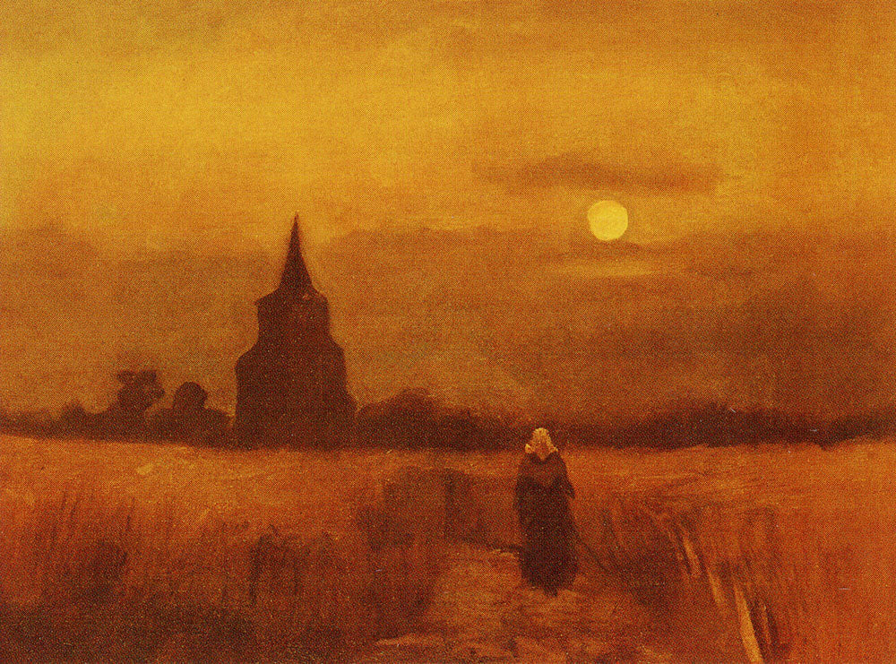 Den gamla kyrkogårdsmuren i Nuenen - Van Gogh