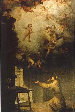 Saint Antonius av Padua's vision - Bartolomé Esteban Murillo