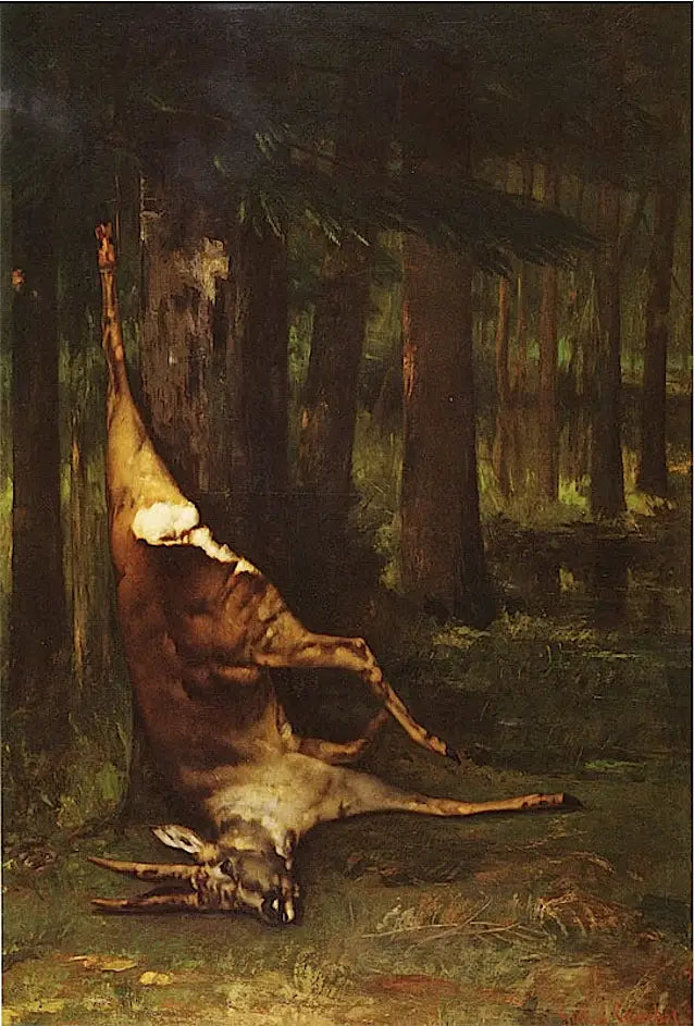 Rådjuret hängande - Gustave Courbet