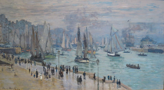 🌊 Le Havre Fiskebåtar som lämnar hamnen Claude Monet (1874)
