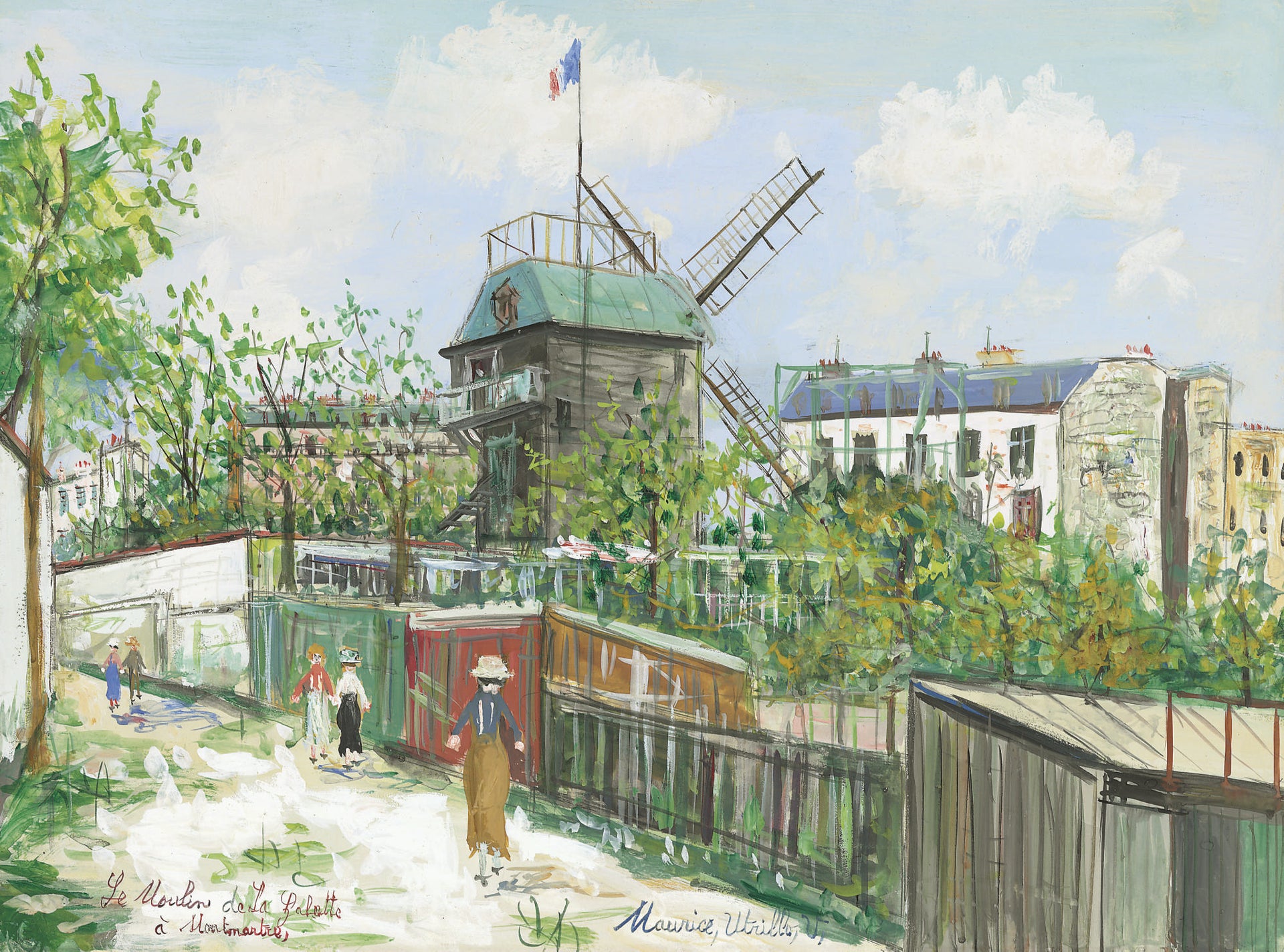 Le Moulin de la Galette à Montmartre - Maurice Utrillo