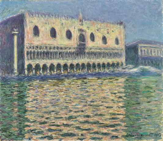 🌅 Hertigdömet Claude Monet (1908) – Ljus version med gyllene reflektioner