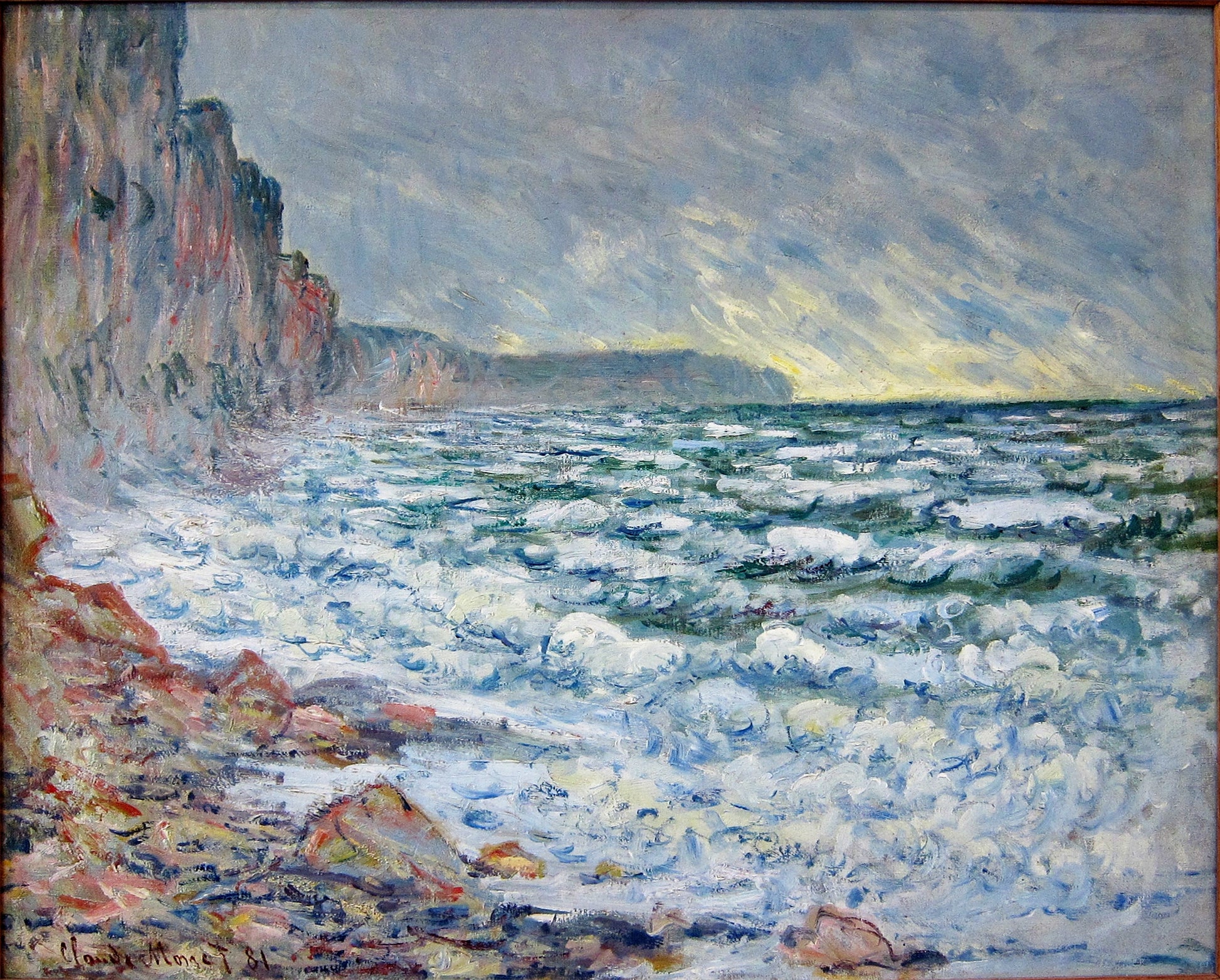Reproduction du tableau « Fécamp, bord de mer - Claude Monet » par Alpha Reproduction en peinture à l’huile