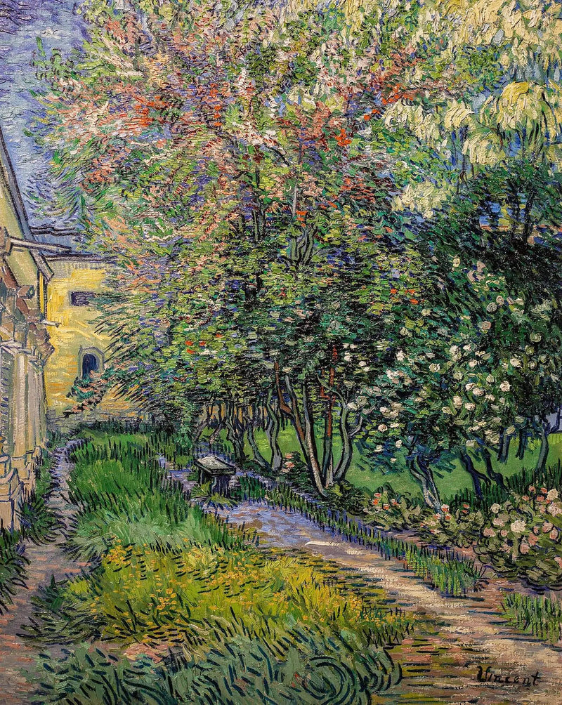 Trädgården vid asylet i Saint-Rémy - Vincent van Gogh