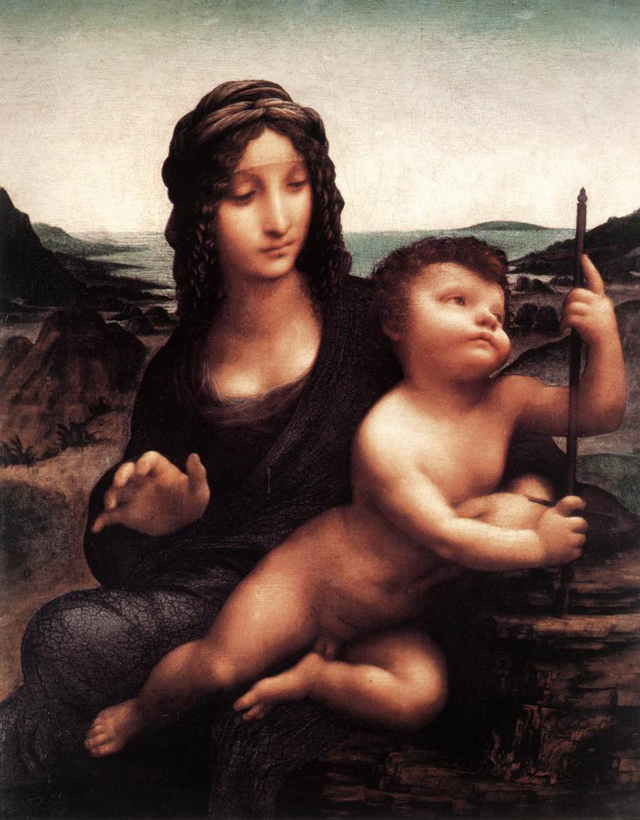 Madonna med spinnrocken, version Buccleuch – Leonardo da Vinci