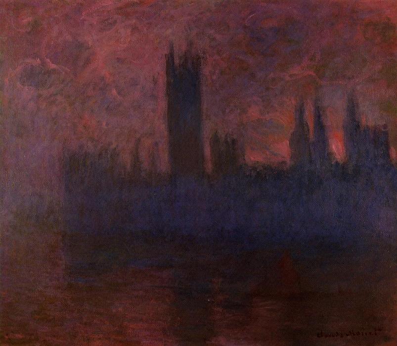 Parlamentsbyggnaderna, Symfoni i rosa - Claude Monet