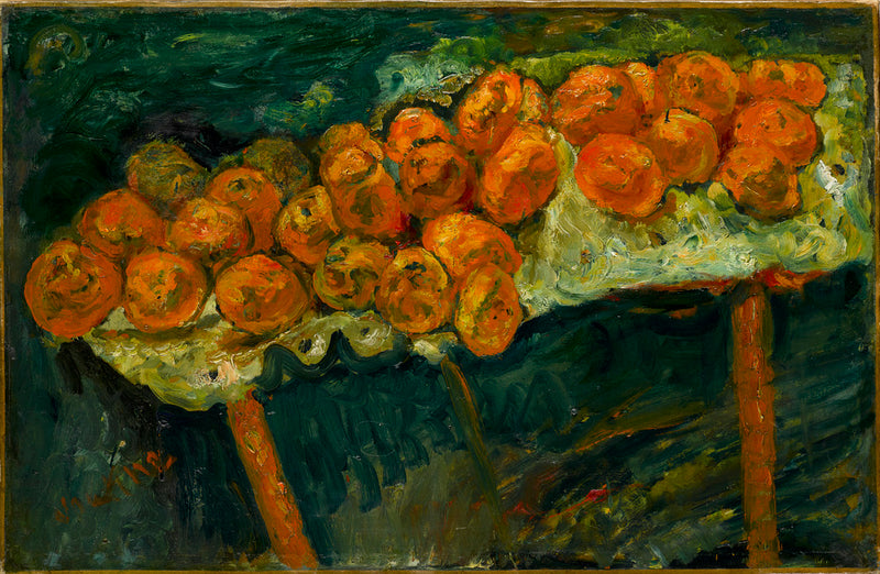 Apelsiner på grön bakgrund - Chaim Soutine