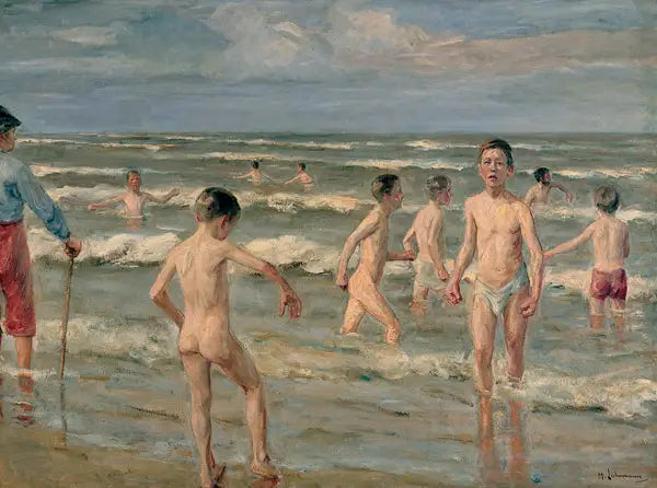 Pojkar som badar - Max Liebermann