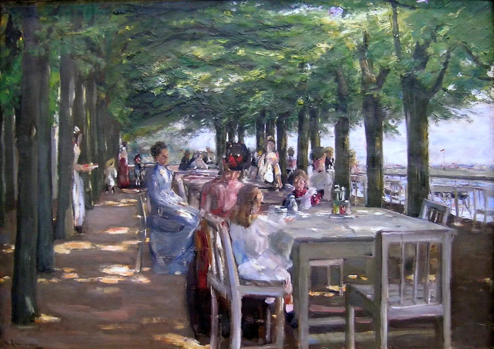 La terrasse de l’hôtel Louis C. Jacob à Nienstedten sur l’Elbe - Max Liebermann - Alpha Reproduction