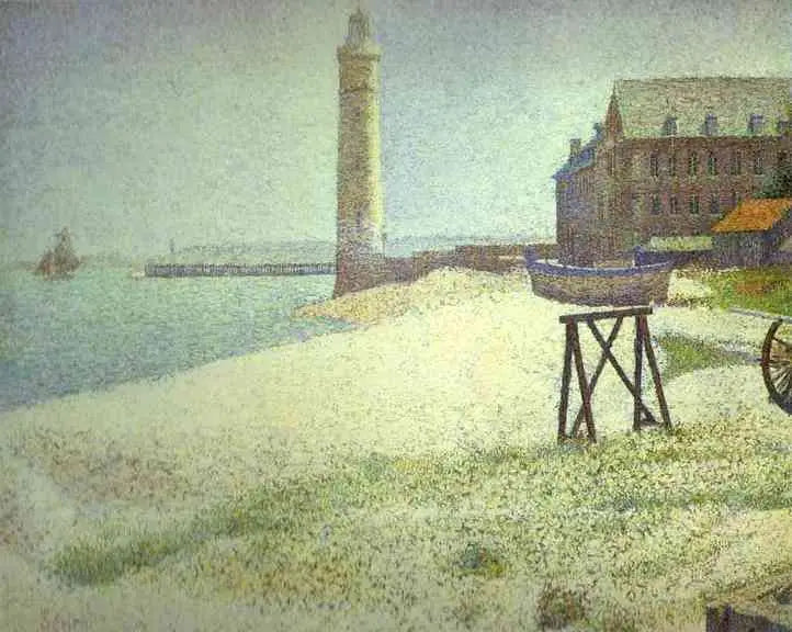 L'Hospice och fyren, Honfleur - Georges Seurat
