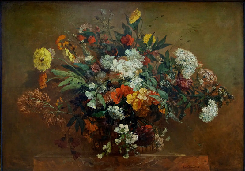 Vildblomsbukett - Eugène Delacroix