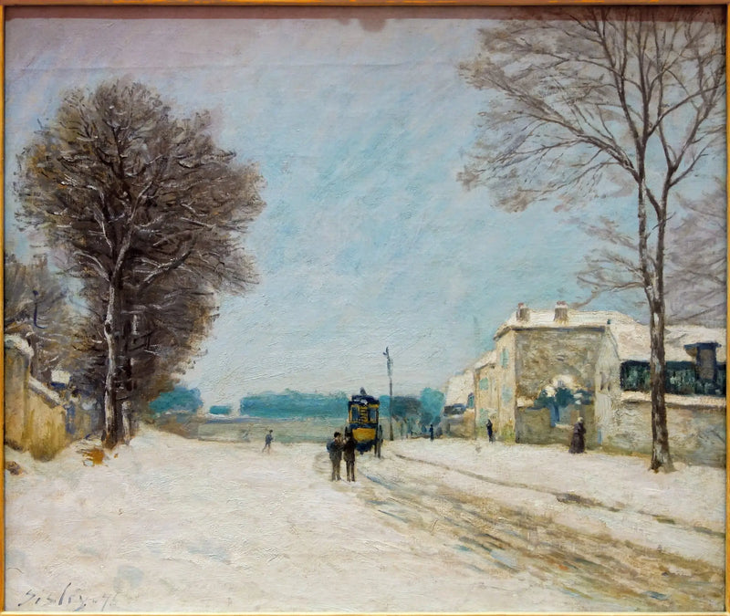 På vintern, snöeffekt - Alfred Sisley