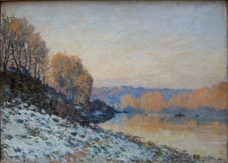 Port-Marly, vit gelé - Alfred Sisley