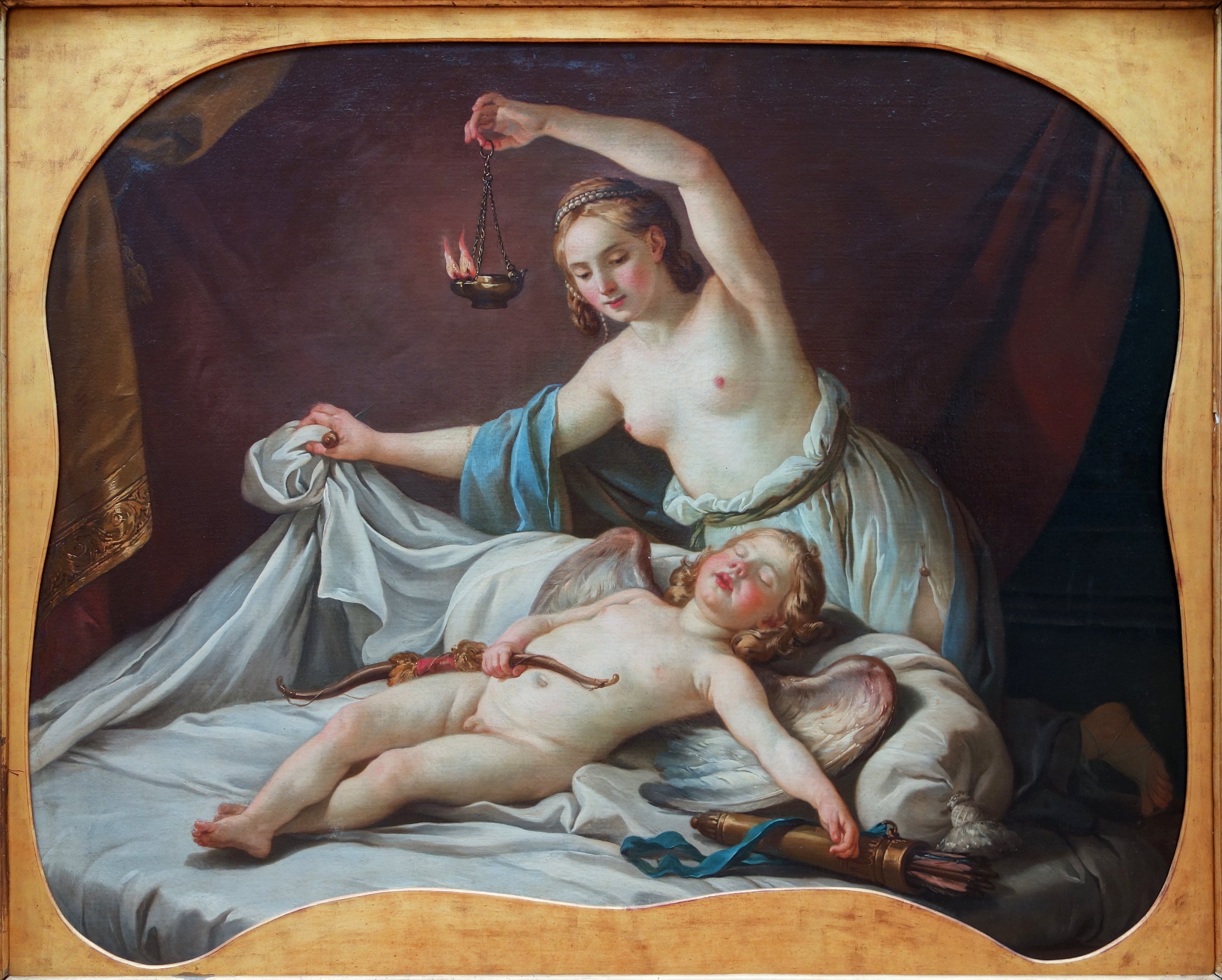 Psyché reconnaissant l'amour endormi - Joseph-Marie Vien