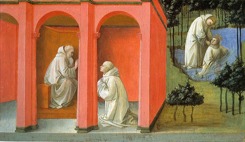 Saint Benedict Befaller Saint Maurus att rädda Saint Placidius - Fra Filippo Lippi