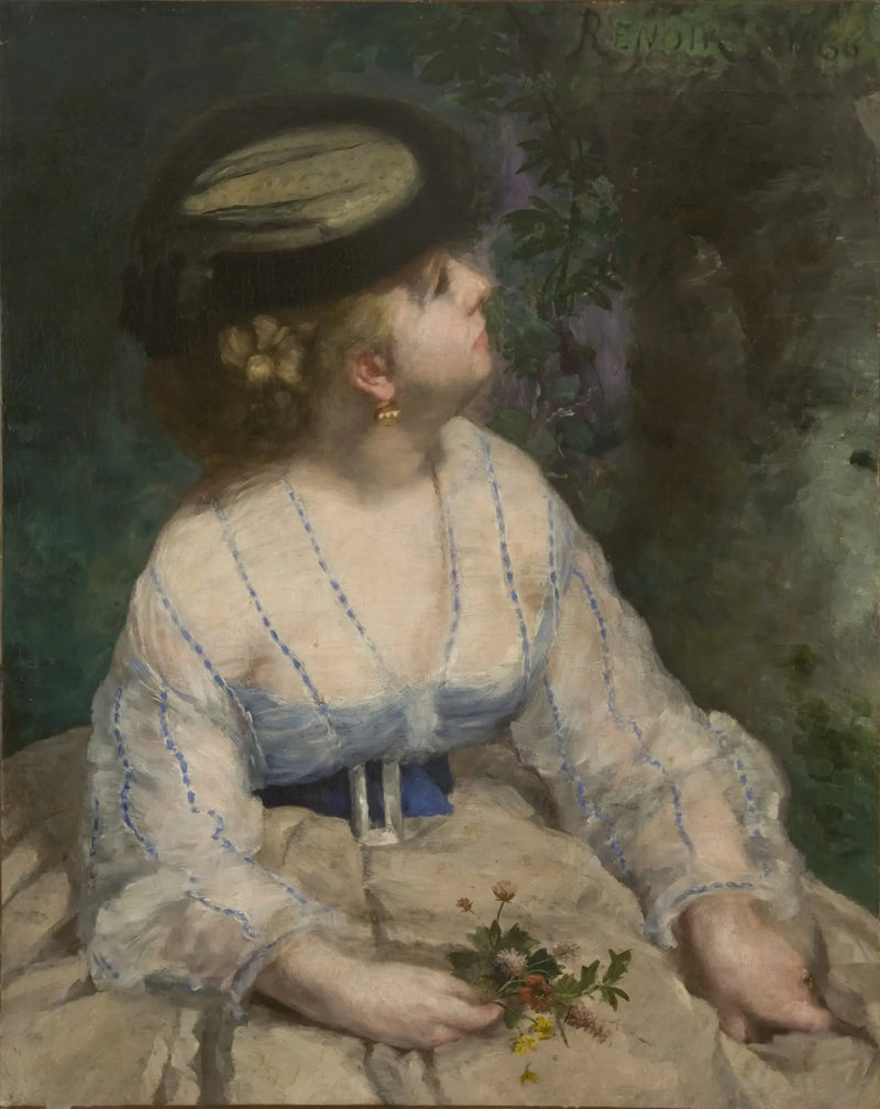 Flickan med fågeln - Pierre-Auguste Renoir