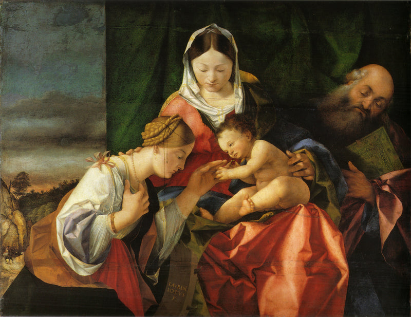 Det mystiska äktenskapet av heliga Katarina - Lorenzo Lotto