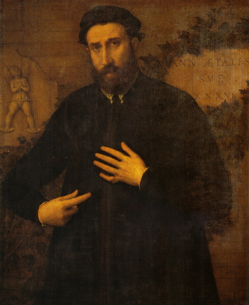 porträtt av en 37-årig man - Lorenzo Lotto