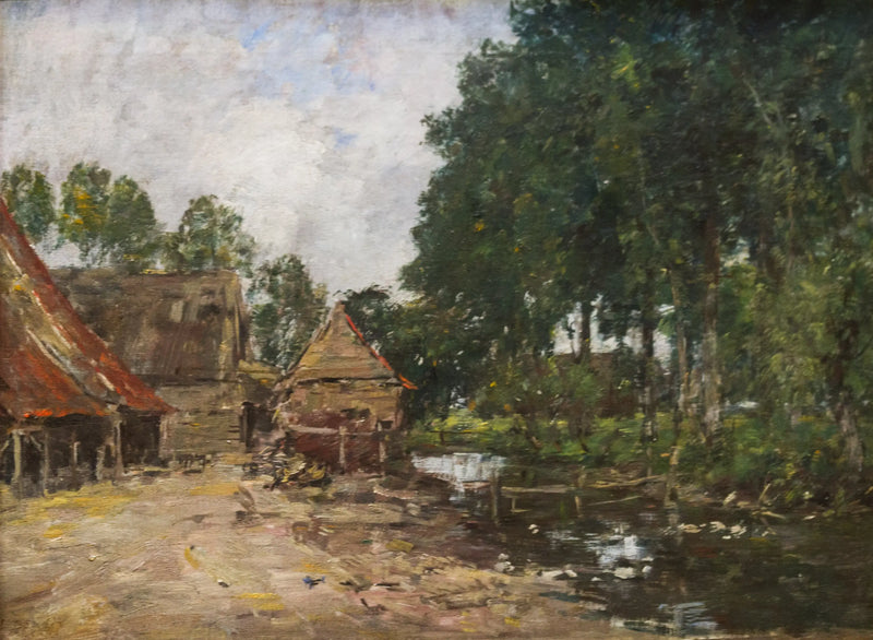 Gårdsgård - Eugène Boudin