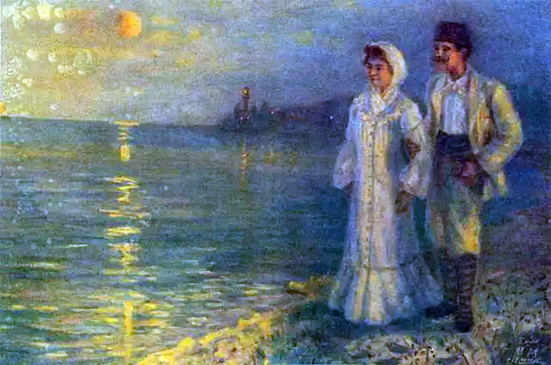 Amoureux sur la plage - Müfide Kadri