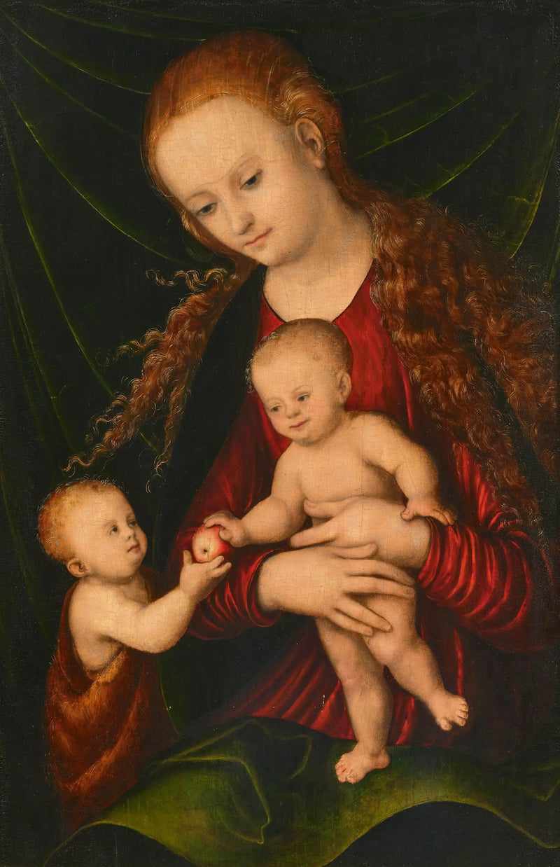 Madonna med barnet och den lilla helige Johannes - Lucas Cranach den äldre