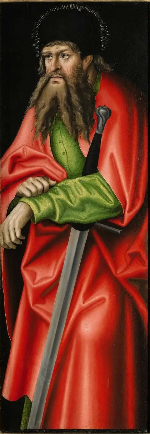 Retabel av Feilitzsch [höger flygel, baksida] : Saint Paul - Lucas Cranach den äldre
