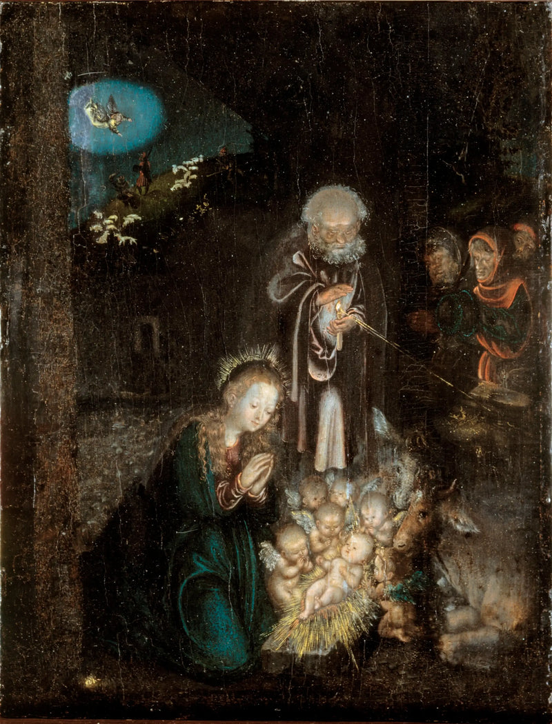 Jungfrufödelse - Lucas Cranach den äldre