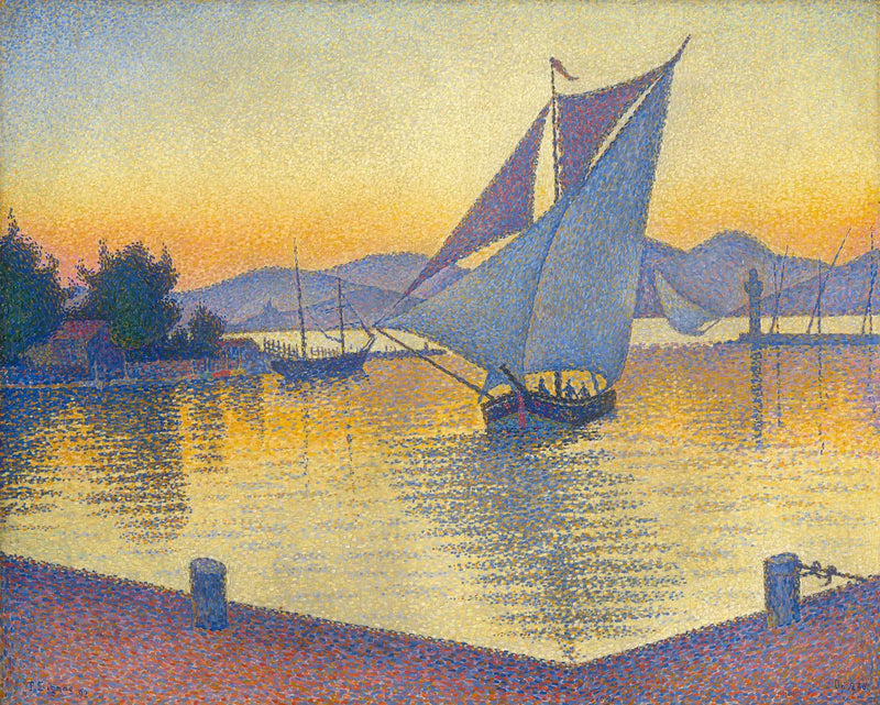 Saint-Tropez, hamnen vid solnedgången, Opus 236 - Paul Signac
