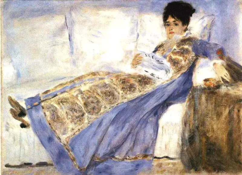Madame Monet läser - Pierre-Auguste Renoir