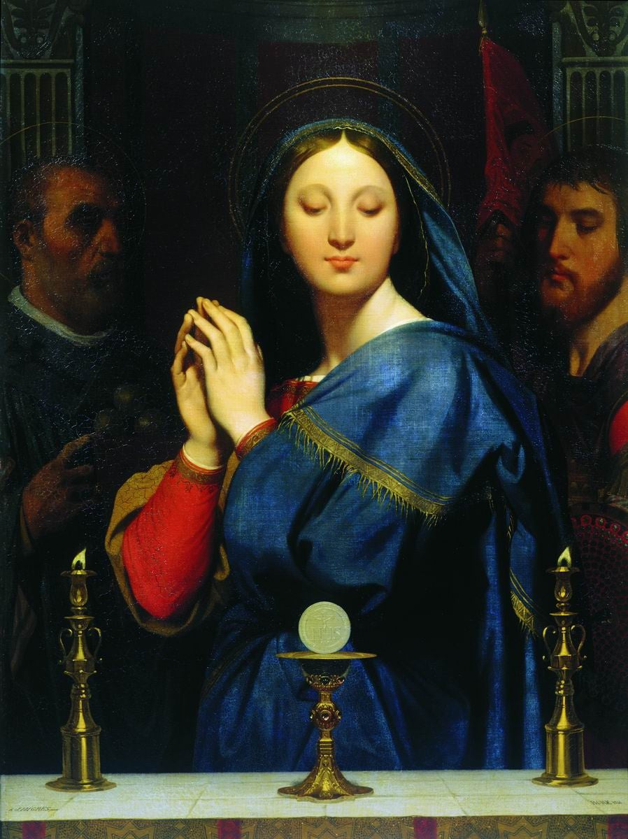 Jungfrun tillber hostian - Jean-Auguste-Dominique Ingres