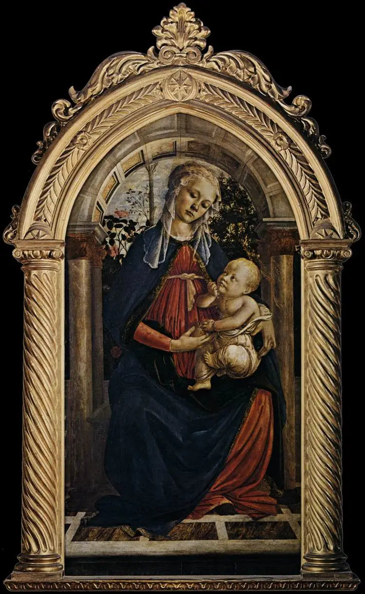 Madonnan vid rosträdgården - Sandro Botticelli